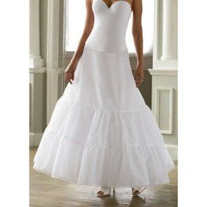 NWT A-Line Bridal Slip Skirt - David's Bridal Two-Tier Medium Fullness